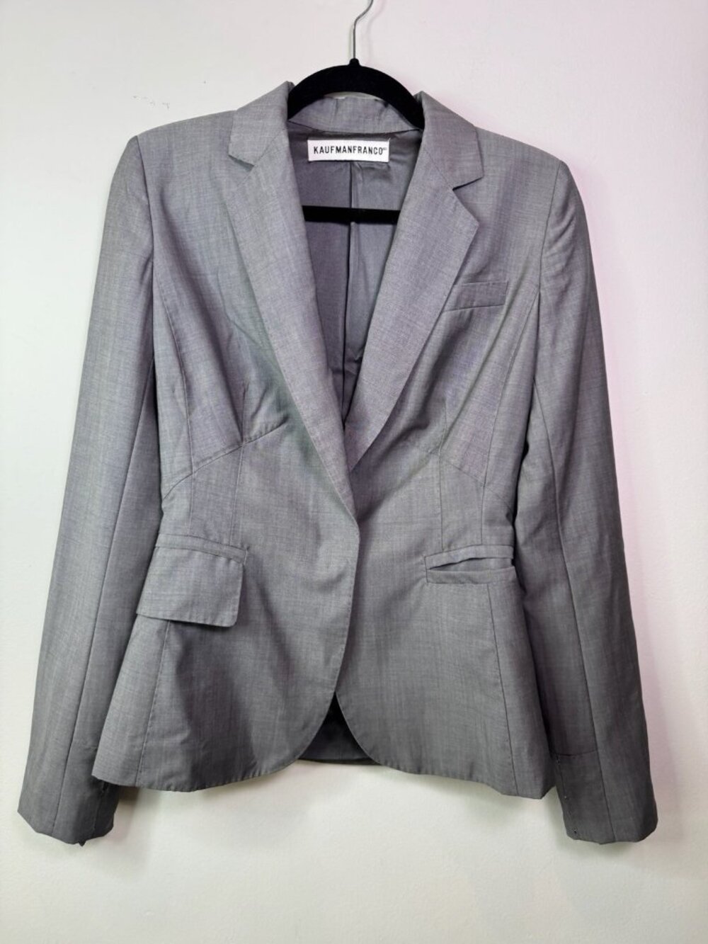 Kaufmanfranco Wool Gray Fitted Blazer Women Size Small